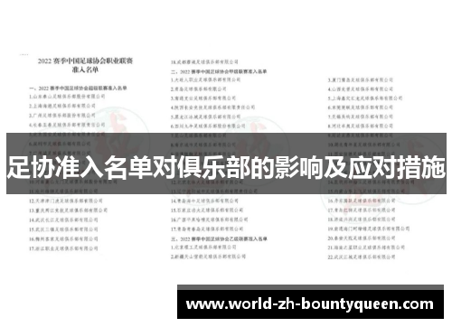 足协准入名单对俱乐部的影响及应对措施