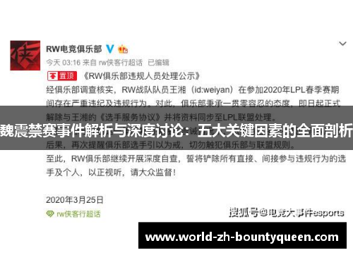 魏震禁赛事件解析与深度讨论：五大关键因素的全面剖析